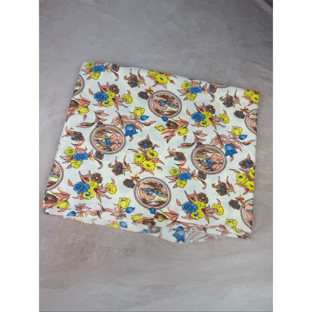 Vintage 1970s Polyester Knit Fabric 50x60” Mod MCM Groovy